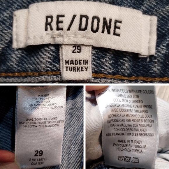 Re/Done Mid 70s High Rise Rigid Stovepipe Jeans - Picture 8 of 13